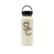 USC Trojans Hydro Flask White SC Interlock 32oz Wide Mouth with Flex Cap Engraved